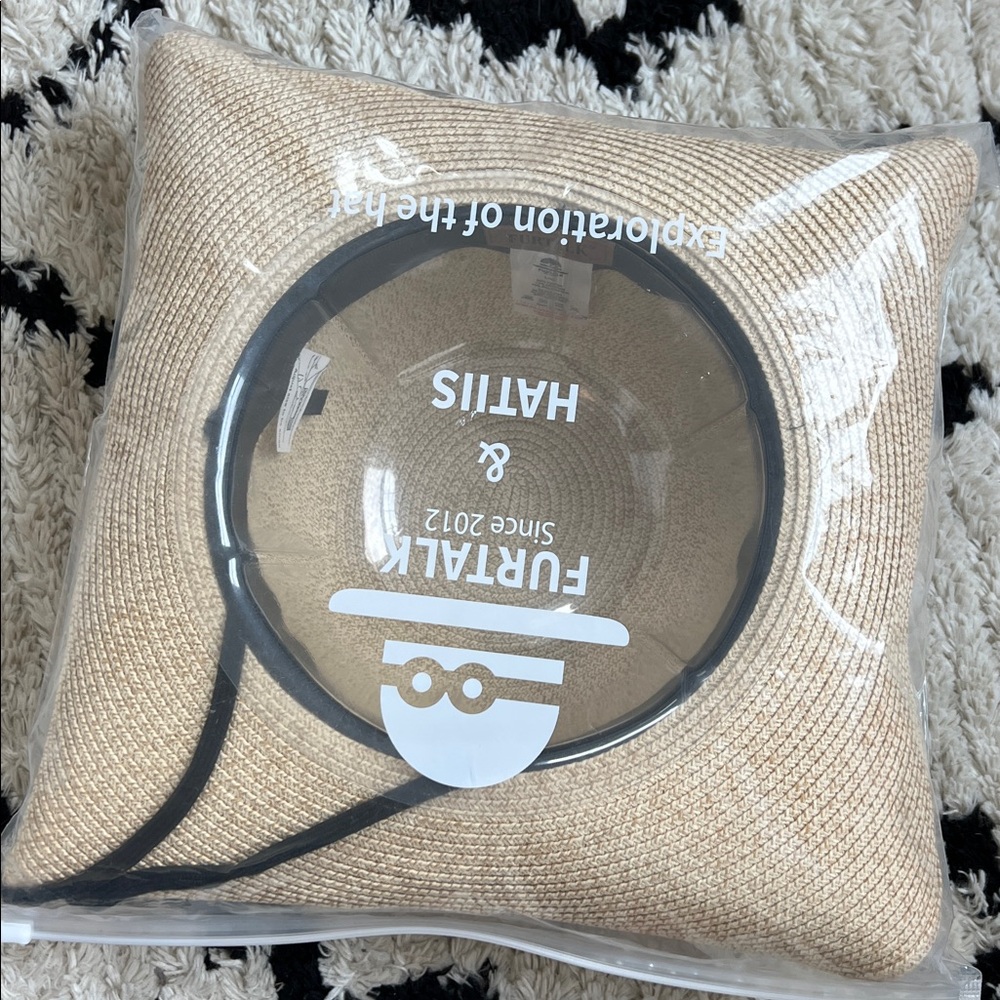 🪅Packable L/XL 80spf adjustable tan straw Furtalk Sun Hat NWT - Picture 7 of 7